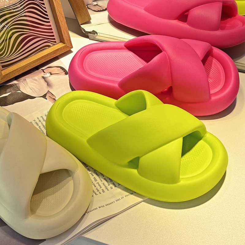 Dép Bánh Mỳ Béo Quai Ngang Nữ Nhiều Màu Trẻ Trung