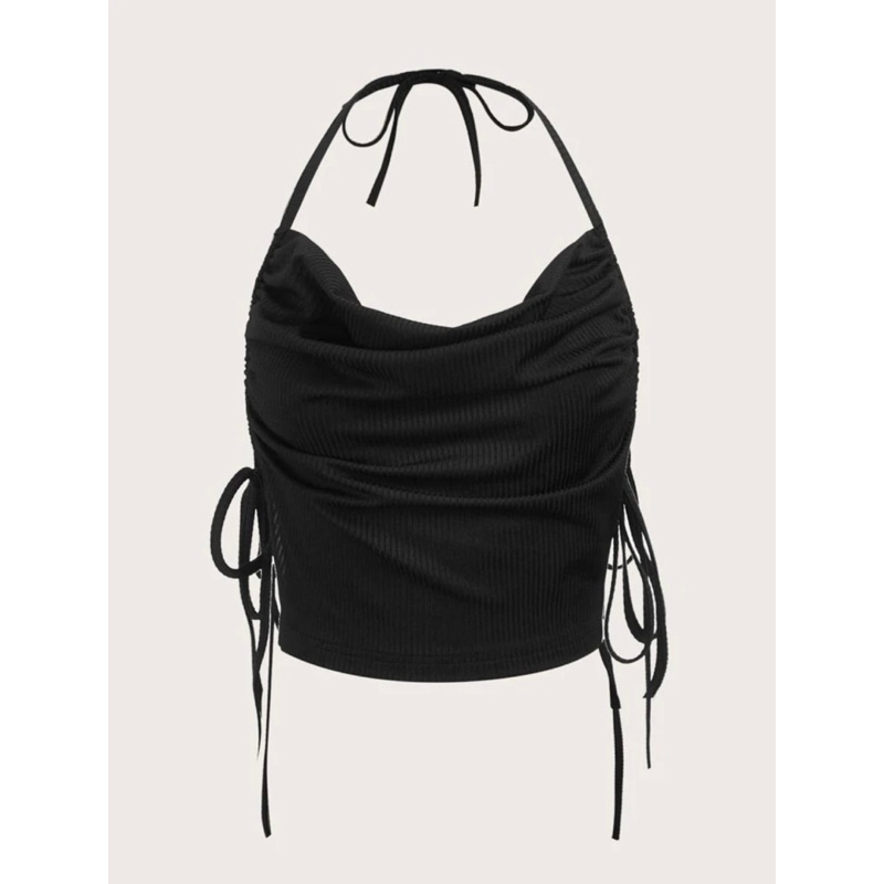 [ORDER SHEIN] Áo Hai Dây Lộ Lưng Buộc Dây