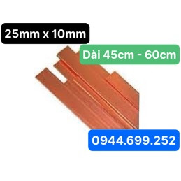 Đồng thanh cái đỏ, bản 25mm x 10mm dài 45cm - 60cm