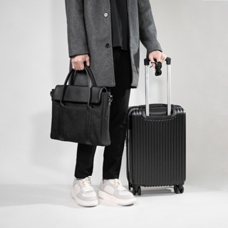 Túi Đi Làm Lucius - Vải Canvas Phối Da Microfiber