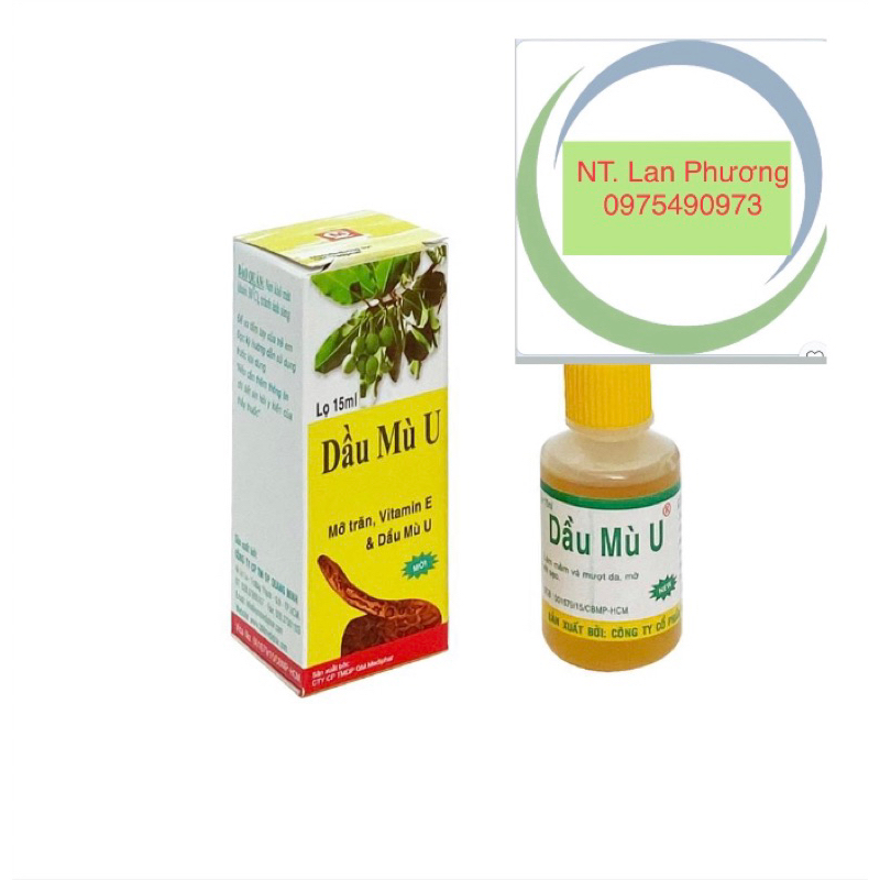 Dầu mù u- Trăn mù u. Chai 15ml.