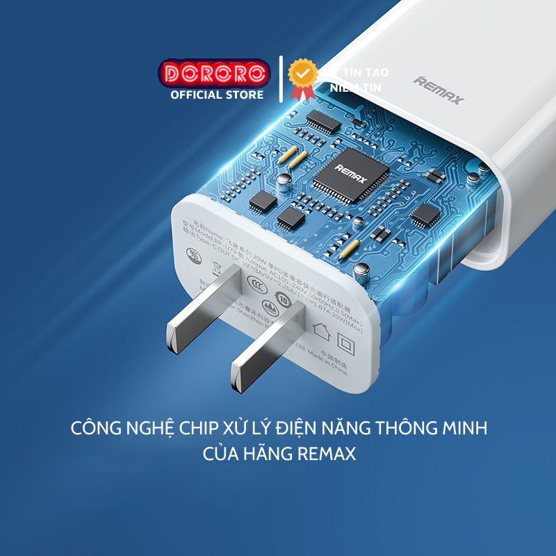 Sạc nhanh REMAX RP-U68 PD20W + QC18W sạc đầy 50% pin chỉ trong 30 phút cho 8 plus trở lên | BigBuy360 - bigbuy360.vn