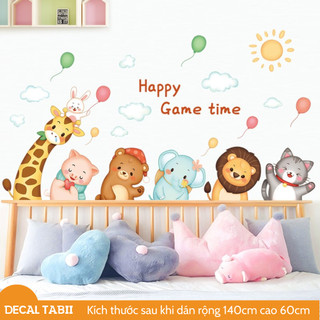 [HÀNG CAO CẤP] Decal dán tường thú nghộ nghĩnh trang trí phòng ngủ cho bé