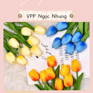 Hoa giả 🌷 hoa tulip 🌷 33 cm nhiều màu, decor bàn cực xinh