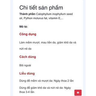 Dầu Mù U Thiên Khánh. Chai 12ml.