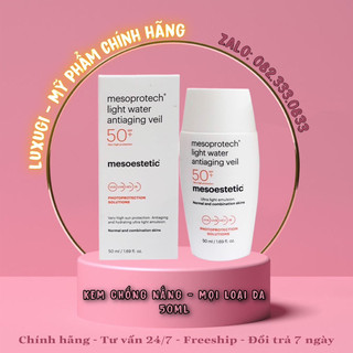 Kem Chống Nắng Mesoestetic Light Water Antiaging Veil SPF 50+