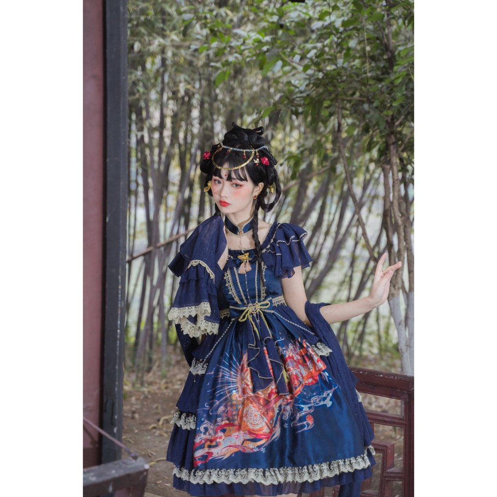 Set đầm OP lolita phong cách Trung quốc