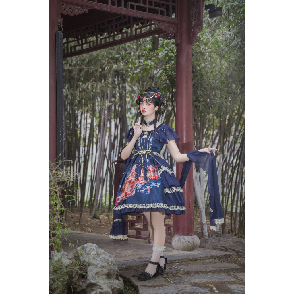 Set đầm OP lolita phong cách Trung quốc