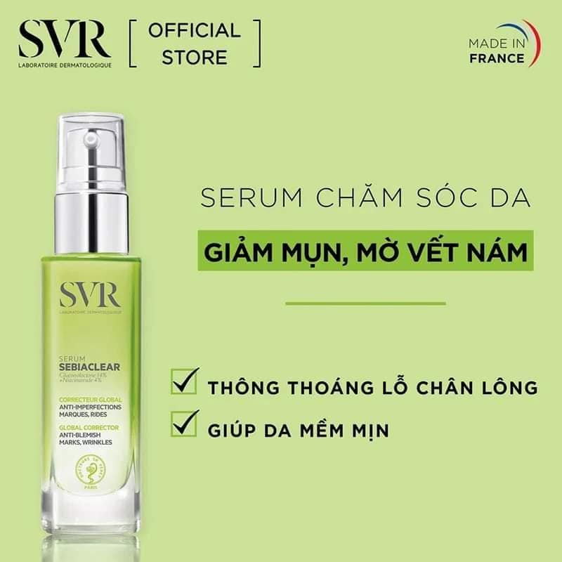 Serum S.V.R Seabiaclear 4% Niacinamide và 14% PHA Tinh Chất Dưỡng 30ml
