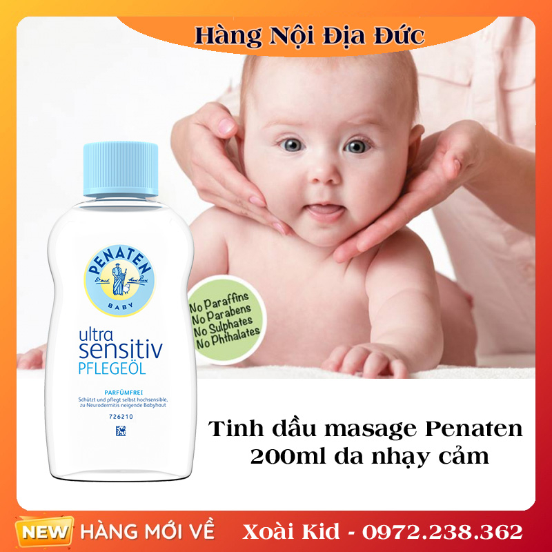 Tinh Dầu Massage Penaten Đức Cho Bé Từ Sơ Sinh - Chai 200ml