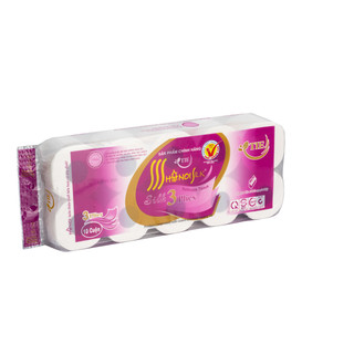 GIẤY VỆ SINH HÀ NỘI CÓ LÕI 10 CUỘN 3 LỚP