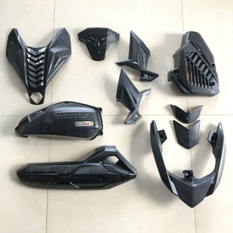 Bộ Dè Trước, Dè sau Air Blade 2016-2019 Inox Carbon, Crom AB Airblade 2017,2018