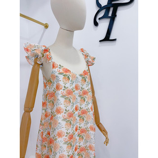 đầm maxi tơ hoa bèo tay