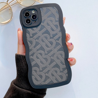 Ốp Lưng Silicon Viền Mây Iphone/Android- Mẫu Da Burberry