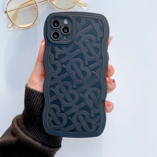 Ốp Lưng Silicon Viền Mây Iphone/Android- Mẫu Da Burberry