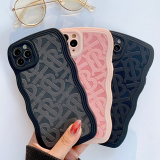 Ốp Lưng Silicon Viền Mây Iphone/Android- Mẫu Da Burberry