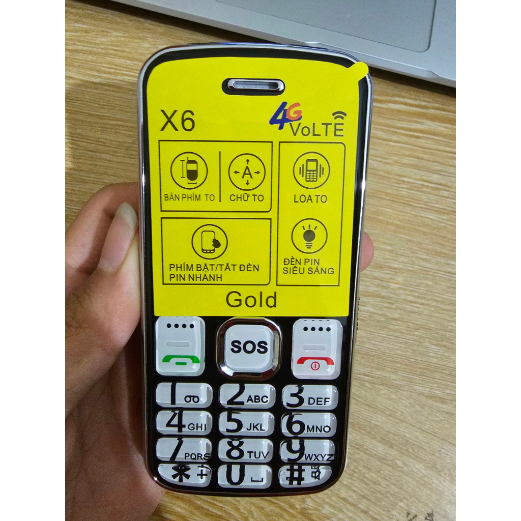 siêu phẩm dành cho người già Gold X6 , đọc số, loa to , pin khủng , đè
