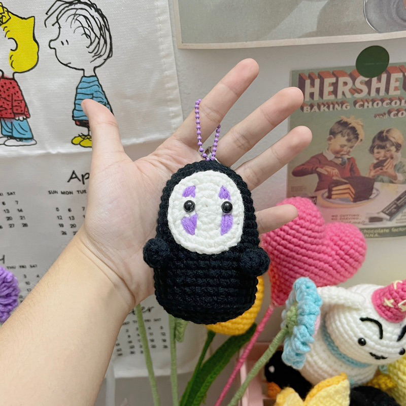 Móc khoá vô diện len handmade dễ thương