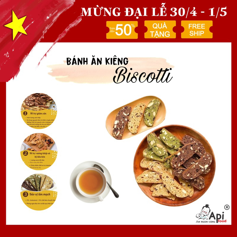 Bánh BISCOTTI Dành Cho Người Ăn Kiêng, Giảm Cân 220gr