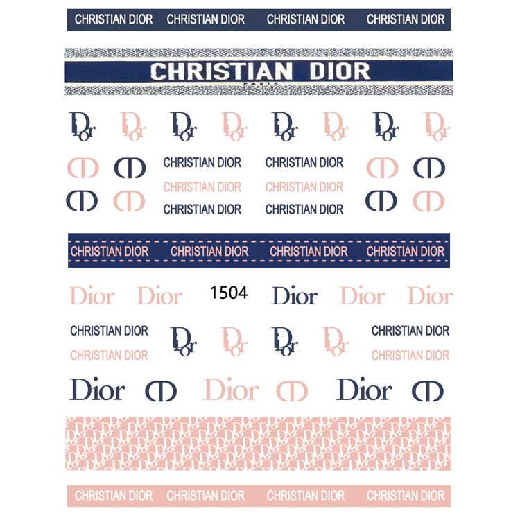 Sticker dán móng thương hiệu hot