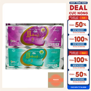 GIẤY VỆ SINH HÀ NỘI 10 CUỘN 3 LỚP