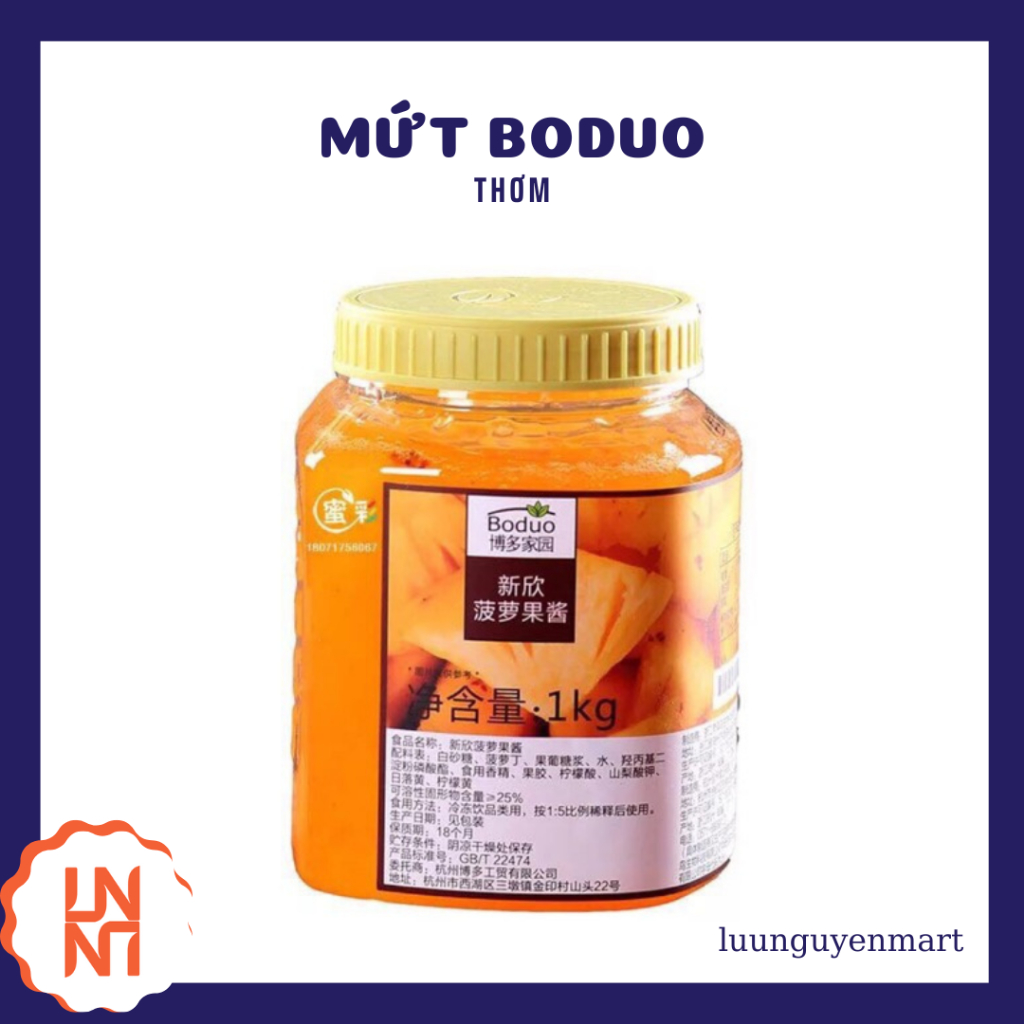 Mứt Trái Cây Boduo Thơm/ Dứa 1kg