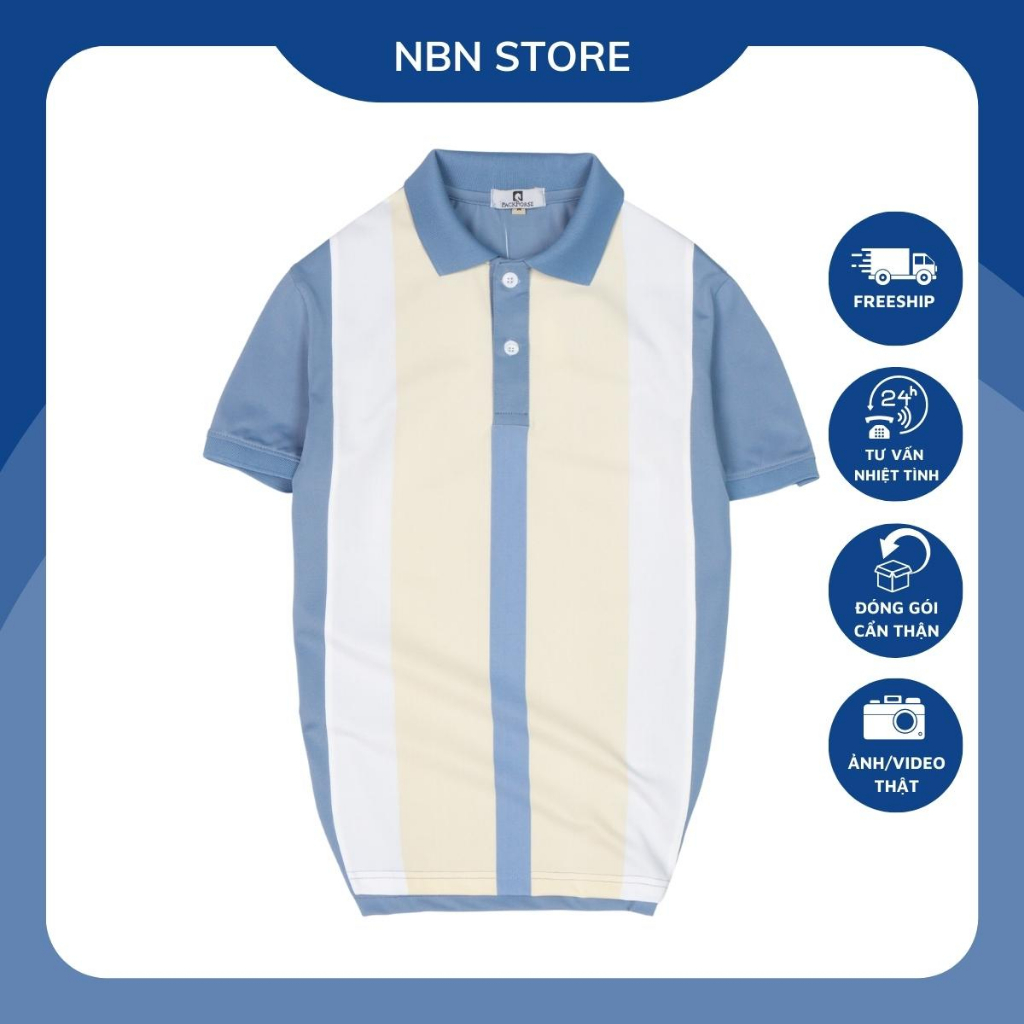 Áo thun nam POLO có cổ cao cấp vải cá sấu poly lịch lãm màu xanh biển, nâu, đen, xanh rêu - P0153
