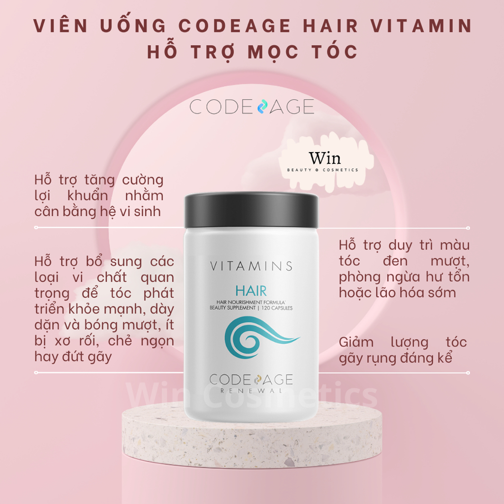 Viên Uống Kích Thích Mọc Tóc, Cải Thiện Nang Tóc Code Age Hair Vitamins CodeAge