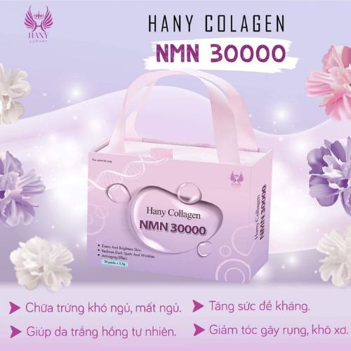 Collagen NMN 30000 hộp 30 gói, Hany collagen, loại bỏ nám sạm tàn nhang nếp nhăn, da trắng, đẹp da, samcosmetics2017 | BigBuy360 - bigbuy360.vn