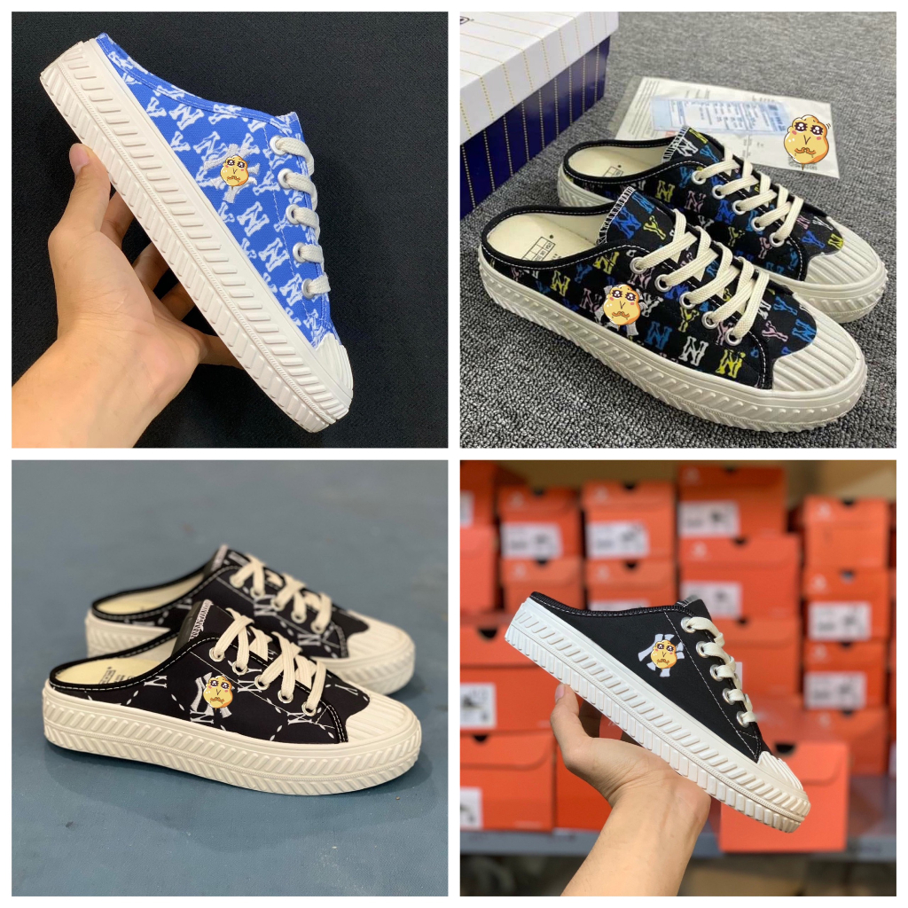 Giày sục đạp gót nữ chữ in, thêu size 35->39 [ ẢNH THẬT]