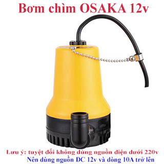 Bơm chìm vàng lớn 12v