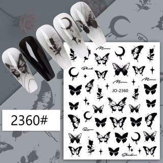 sticker dán móng hình bướm mới