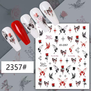 sticker dán móng hình bướm mới