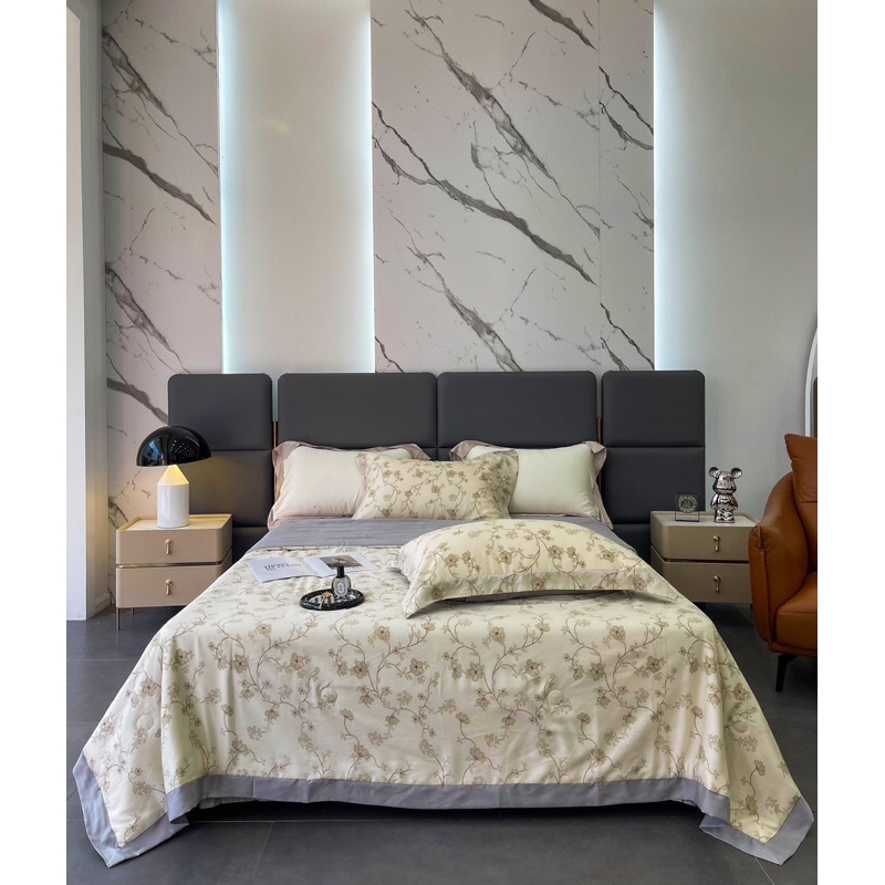 Chăn tencel thêu in hoa 80s công nghệ ICECOOL