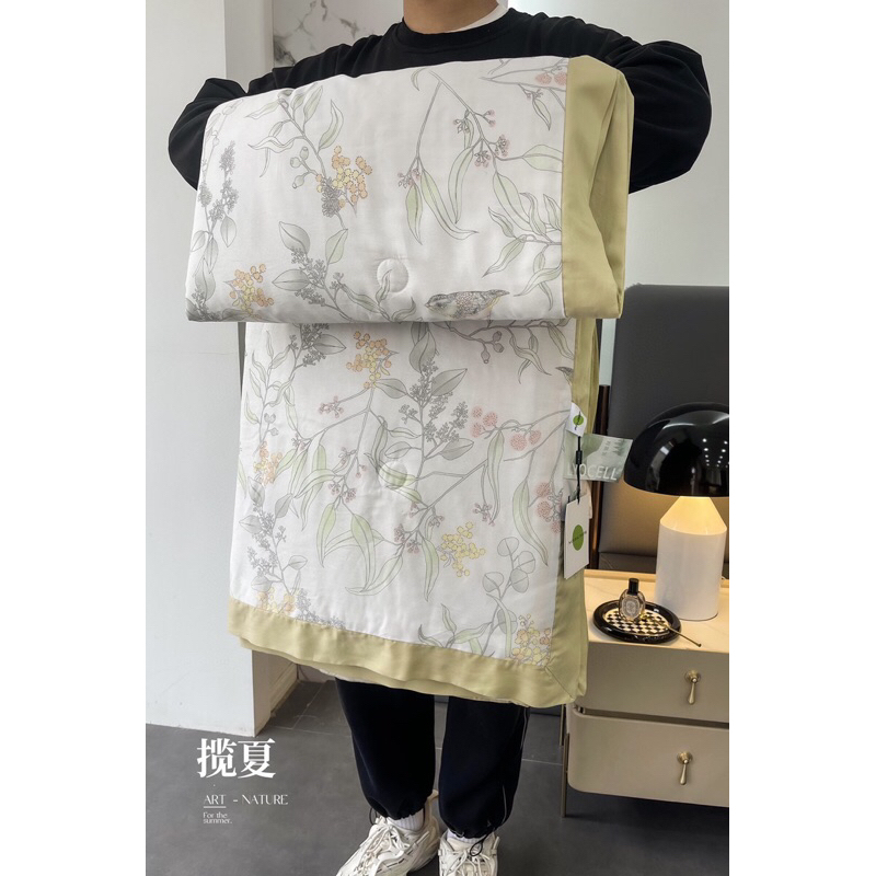 Chăn tencel thêu in hoa 80s công nghệ ICECOOL