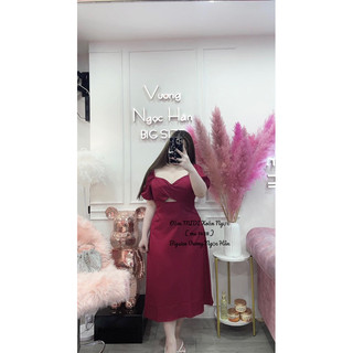 Đầm BIGSIZE MIDI Xoắn Ngực ( ms 1438 )