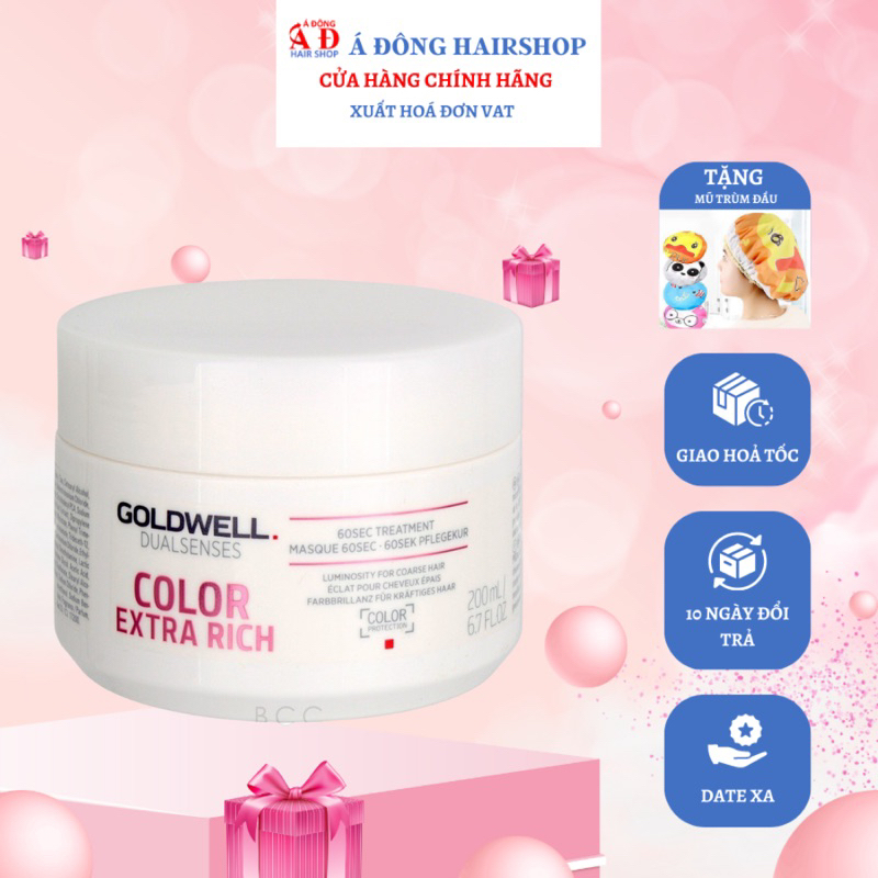 [Chính hãng] HẤP DẦU GOLDWELL 60S DƯỠNG MÀU TÓC NHUỘM COLOUR TREATMENT ĐỨC 200ML