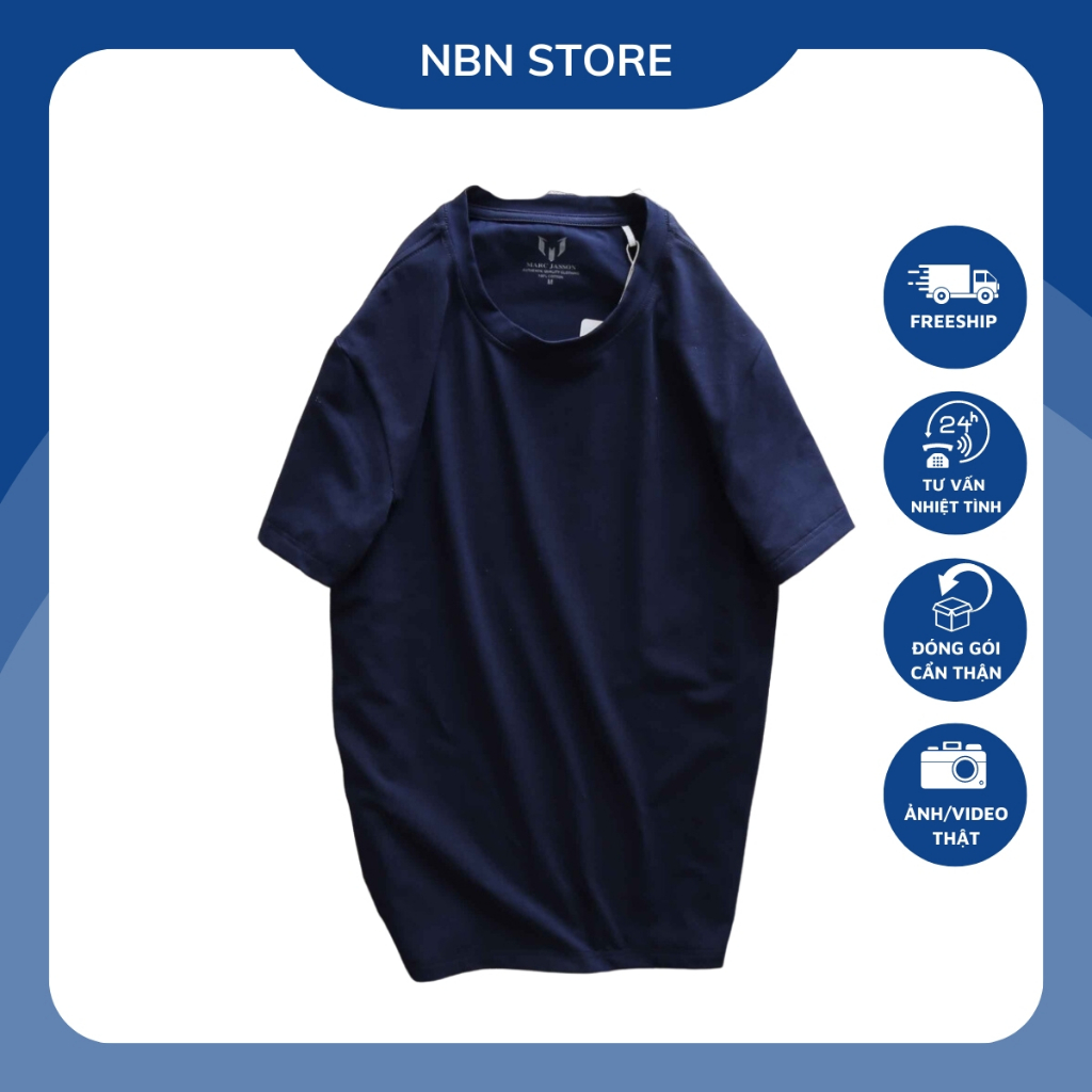 Áo thun cổ tròn Marc cao cấp trơn basic, vải cotton dẻo mát mịn - P0065