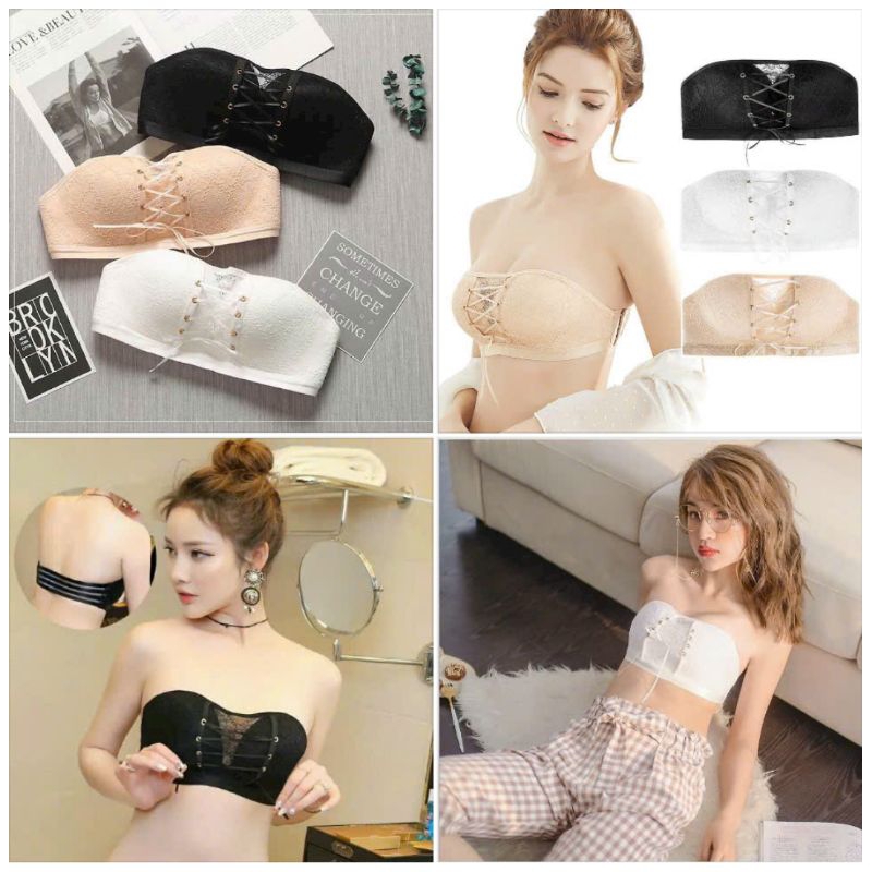 Áo lót cup ngang dây rút siêu đẩy