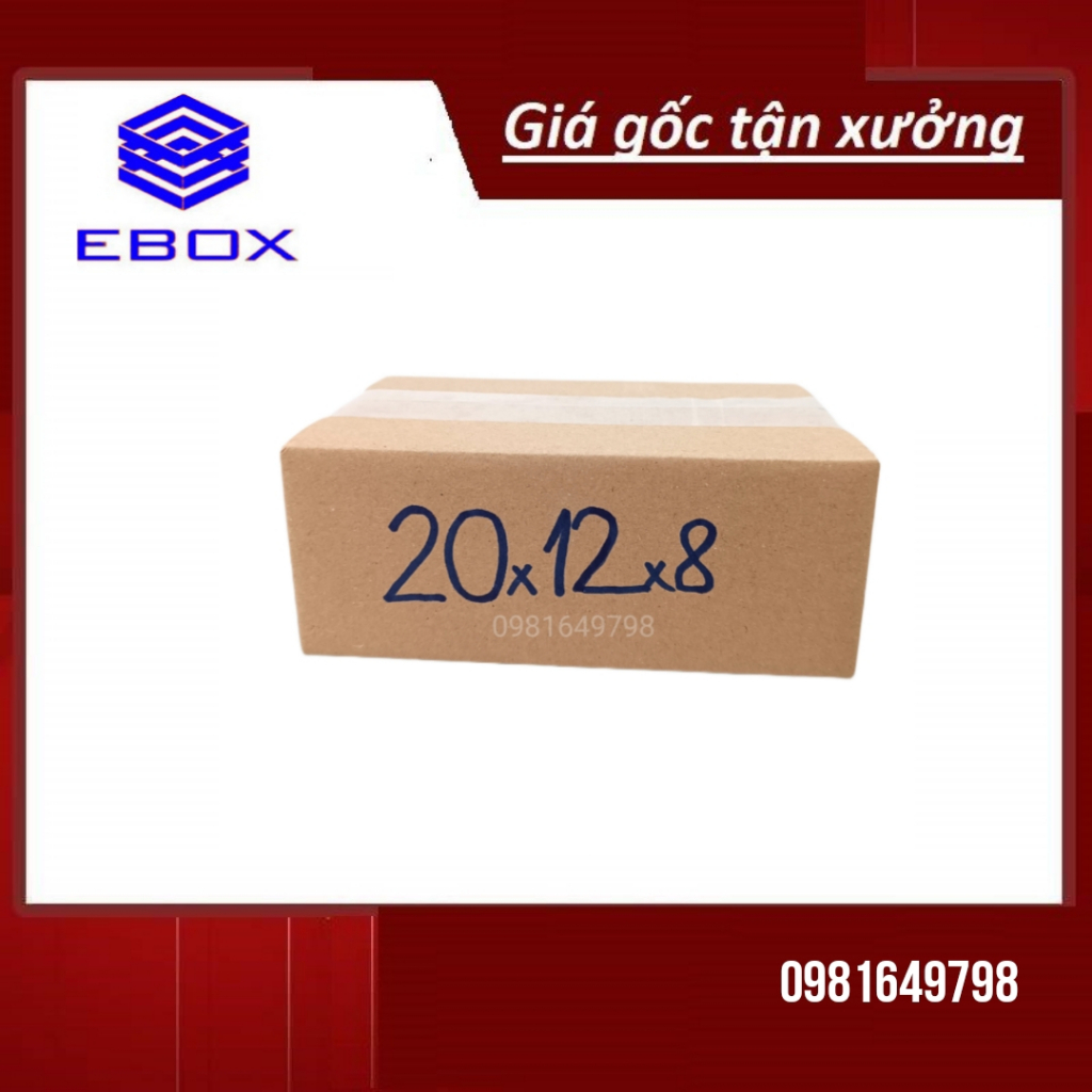 20x12x8 hộp carton đóng hàng