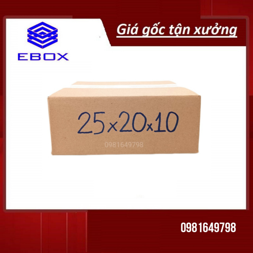 25x20x10 Hộp carton đóng hàng