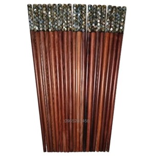 Đũa gỗ Trắc đầu khảm bào ngư New Zealand ,Đũa gỗ Trắc khảm vẩy rồng bịt đầu ốc xuất khẩu