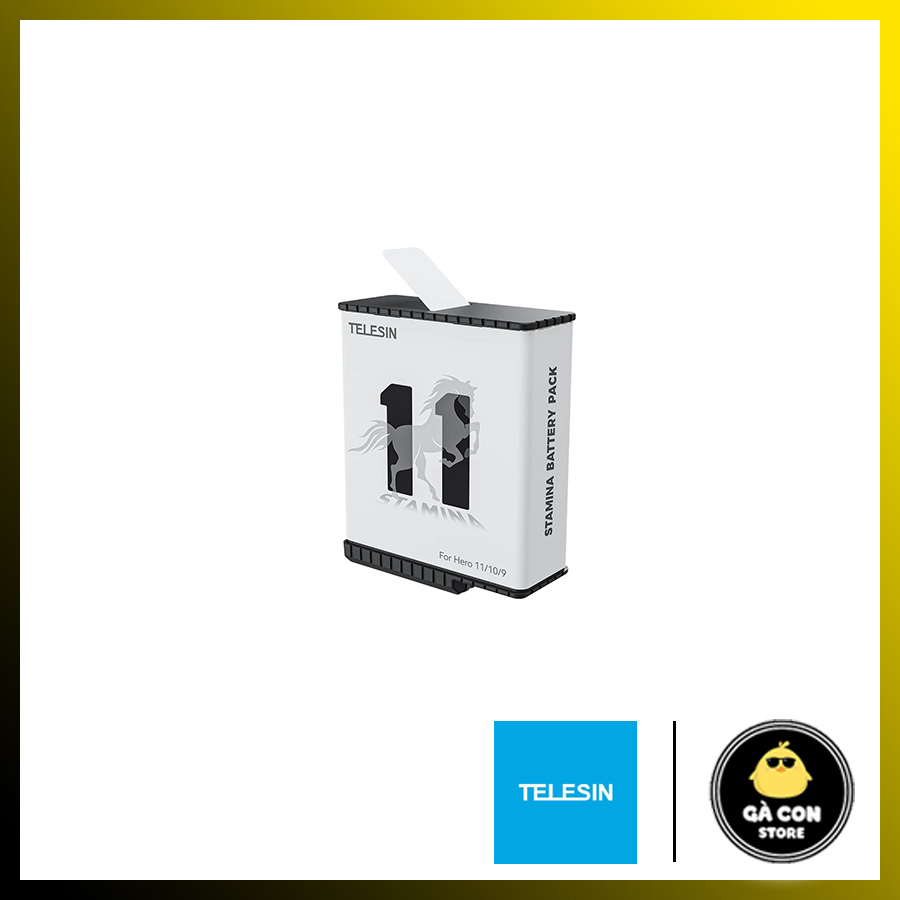 Pin và sạc 3 Gopro 9/10/11 đời mới màu trắng chính hãng Telesin 1750mah mạnh hơn 2023