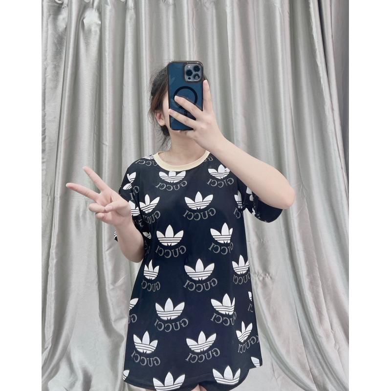 Áo Phông Rộng Dập Lá Nam Nam Nữ Unisex Cotton Mềm Mịn B110