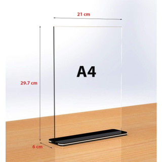 Standee menu mica a4,a5,a6 2 mặt đế lùa, đủ màu sắc