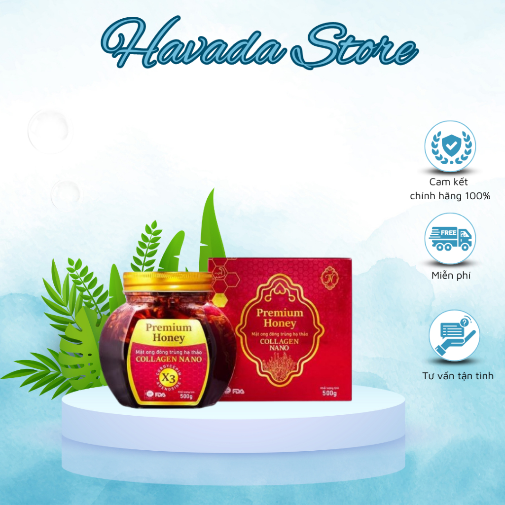 Mật Ong Đông Trùng Hạ Thảo Collagen Nano Làm Đẹp Da, Thanh Lọc Cơ Thể, Chống Lão Hóa, Tăng Khả Năng Miễn Dịch 500gr