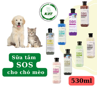 Sữa tắm cho chó mèo sos cao cấp - chai 530ml - kat store