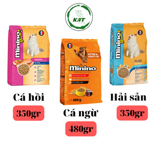 Thức ăn cho mèo, hạt cho mèo minino mọi lứa tuổi - gói 350gr 480gr - kat store