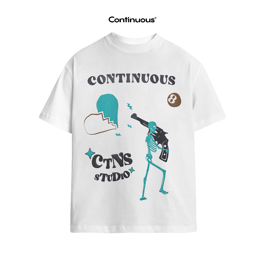 Áo thun Continuous - CTNS - BROKEN/ White