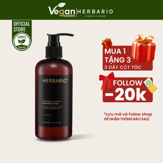 Dầu xả vỏ bưởi & bồ kết Hebario 300ml ngăn ngừa rụng tóc, giúp tóc chắc khỏe - Thuần Chay Vegan Garden